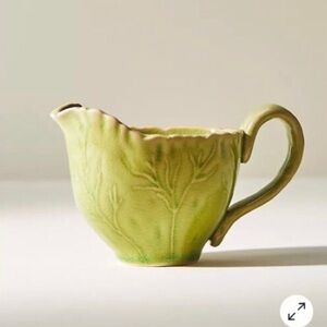 Anthropologie Handcrafted Glazed Stoneware Lilypad Creamer New In Box NWT RARE